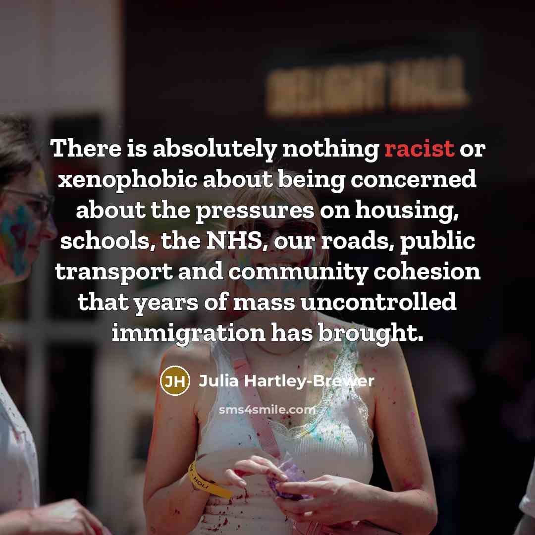 “There is absolutely nothing racist or xenophobic about being concerned…” quote by Julia Hartley-Brewer