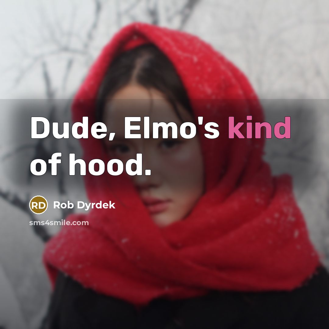 “Dude, Elmo's kind of hood.” quote by Rob Dyrdek