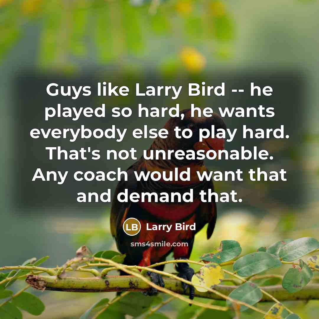 “Guys like Larry Bird -- he played so hard, he…” quote by Larry Bird