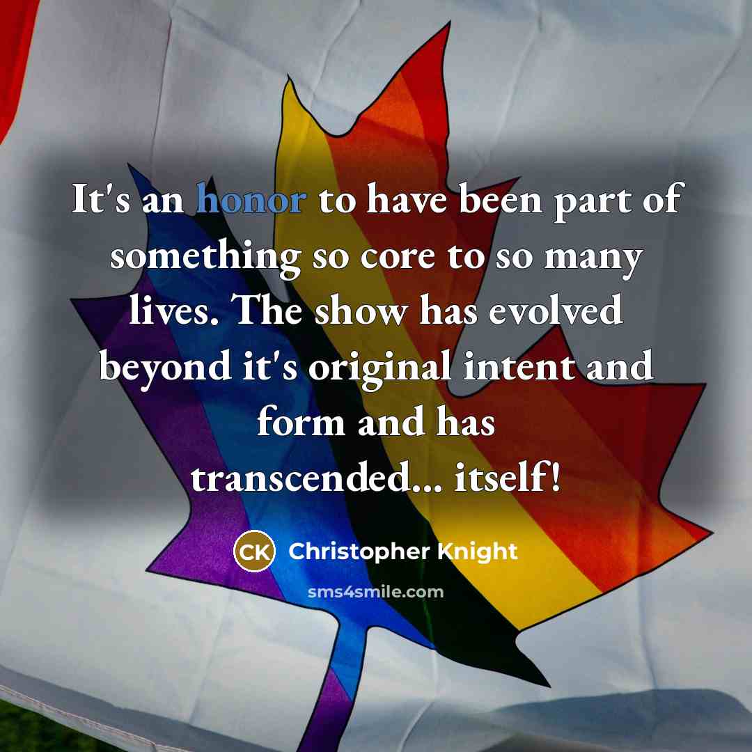 “It's an honor to have been part of something so…” quote by Christopher Knight