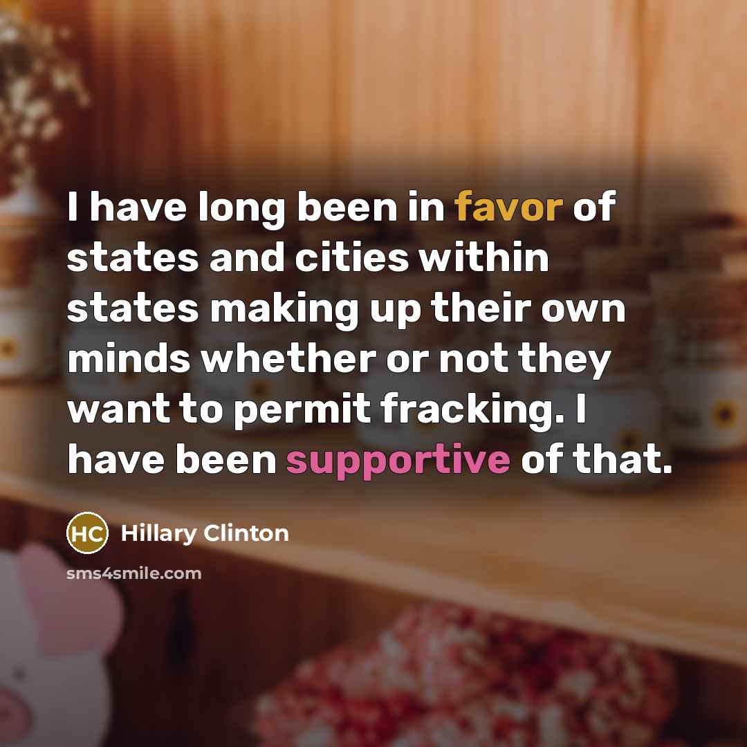 “I have long been in favor of states and cities…” quote by Hillary Clinton