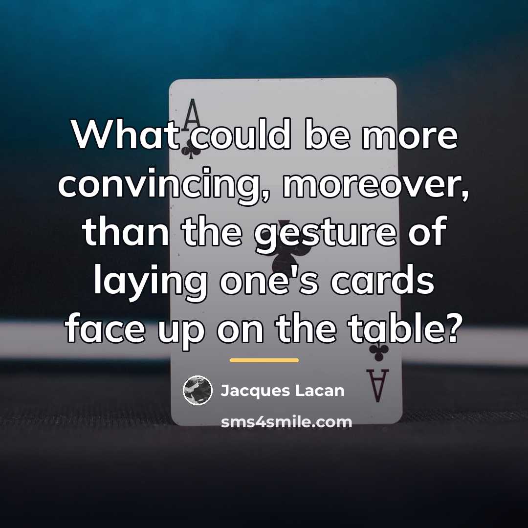 “What could be more convincing, moreover, than the gesture of…” quote by Jacques Lacan