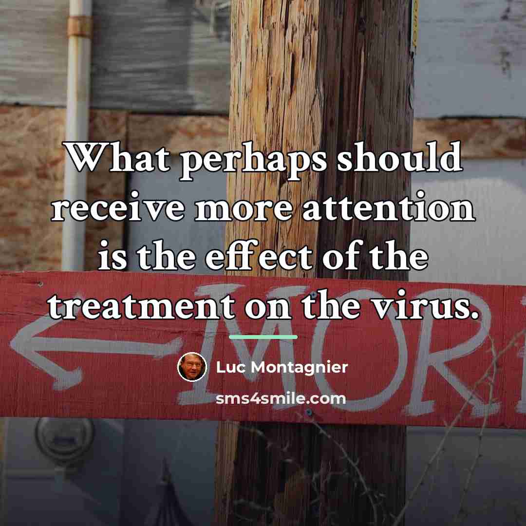 “What perhaps should receive more attention is the effect of…” quote by Luc Montagnier