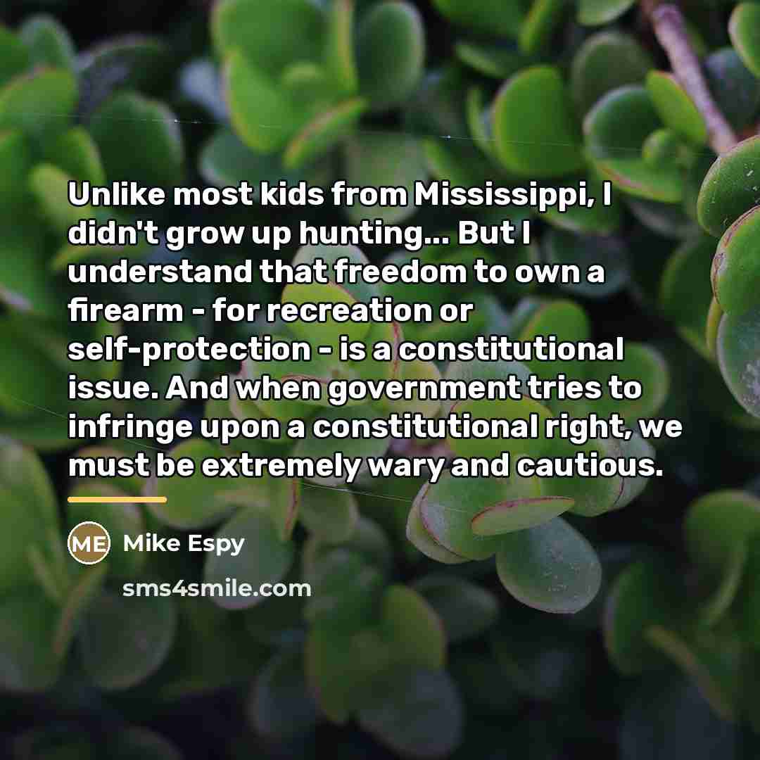 “Unlike most kids from Mississippi, I didn't grow up hunting...…” quote by Mike Espy