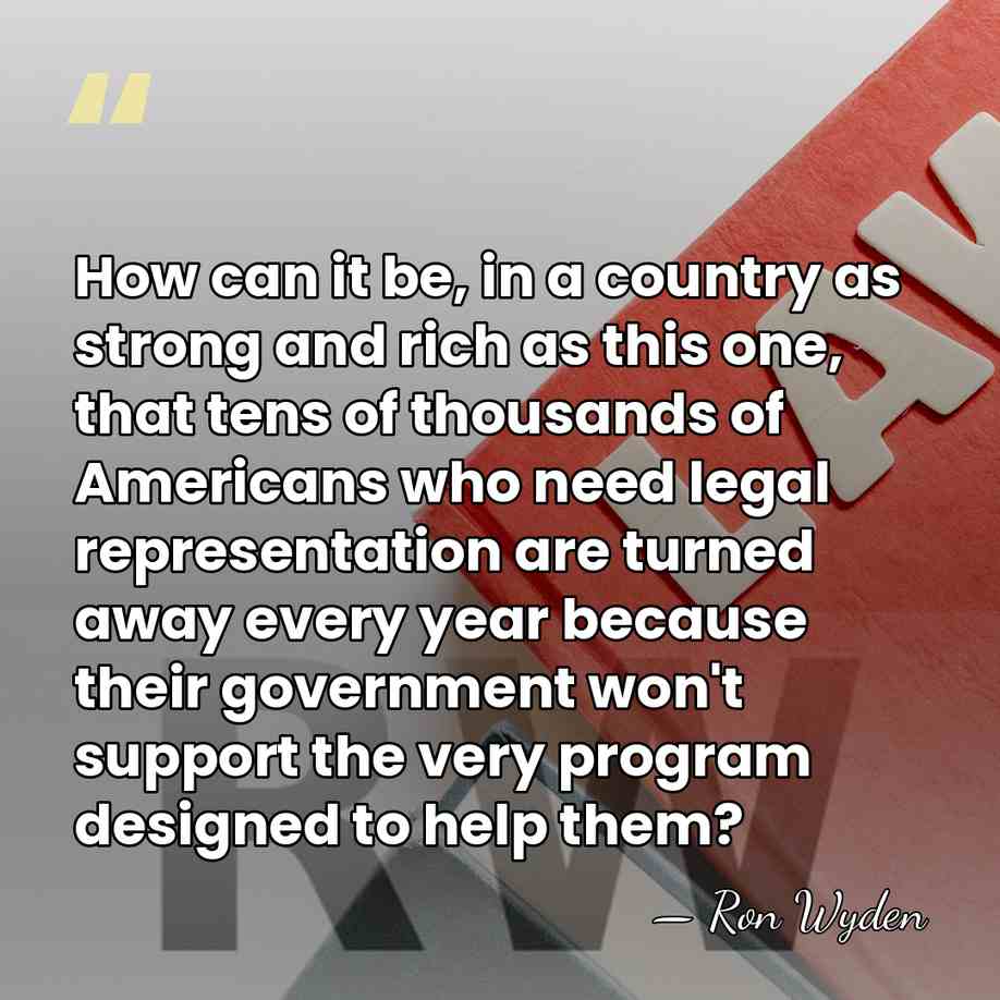 How can it be, in a country as strong and rich as&hellip; - Ron Wyden