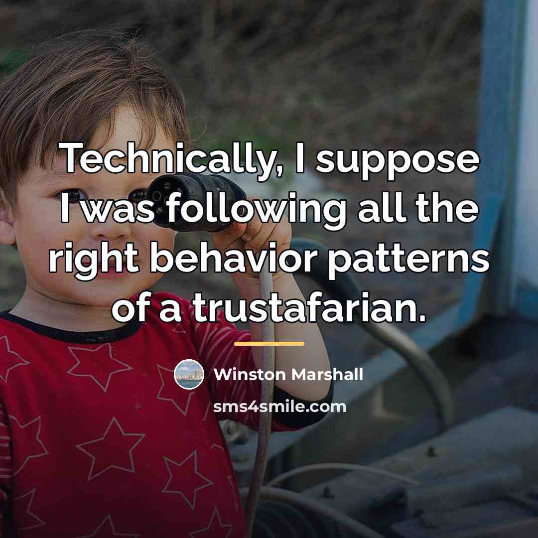 “Technically, I suppose I was following all the right behavior…” quote by Winston Marshall