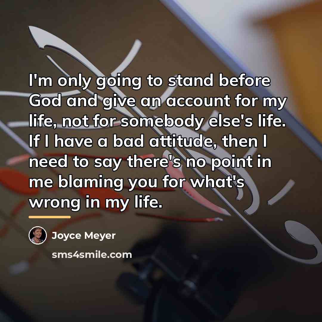 “I'm only going to stand before God and give an…” quote by Joyce Meyer