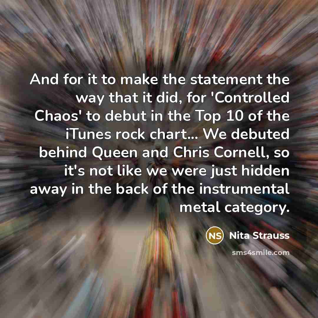 “And for it to make the statement the way that…” quote by Nita Strauss