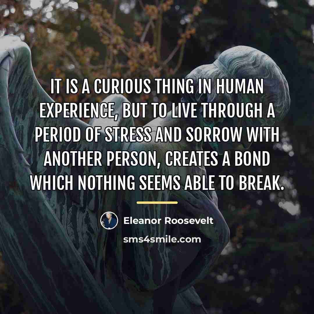 “It is a curious thing in human experience, but to…” quote by Eleanor Roosevelt
