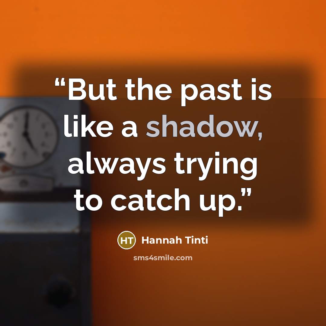 “But the past is like a shadow, always trying to catch up.” quote by Hannah Tinti