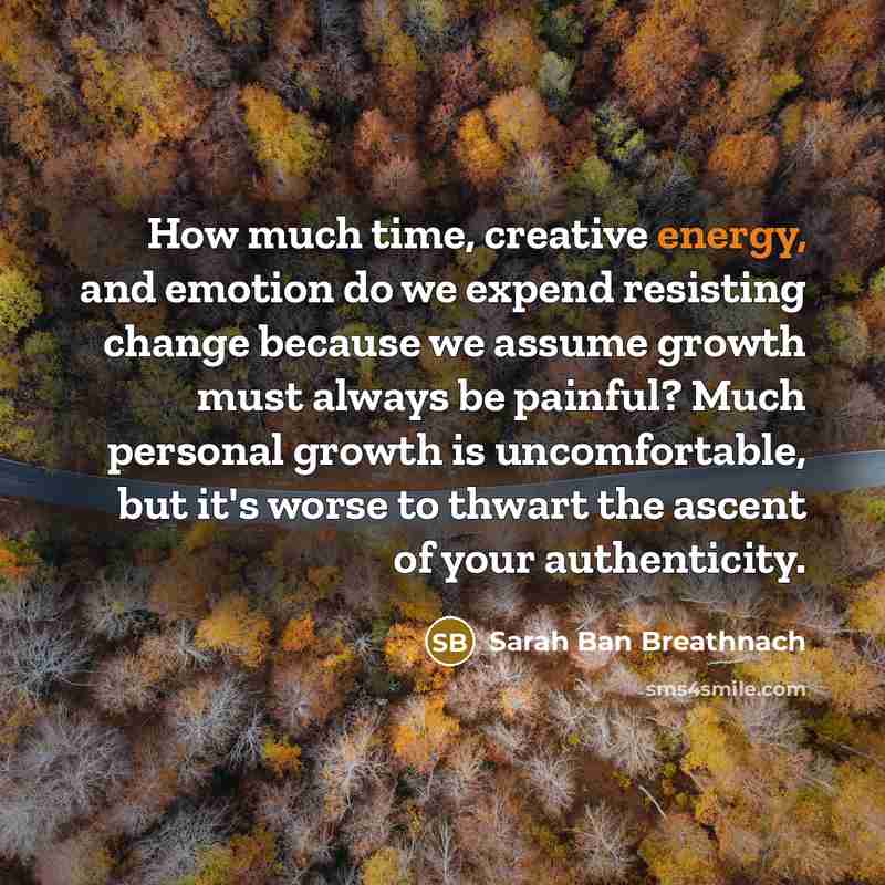 “How much time, creative energy, and emotion do we expend…” quote by Sarah Ban Breathnach