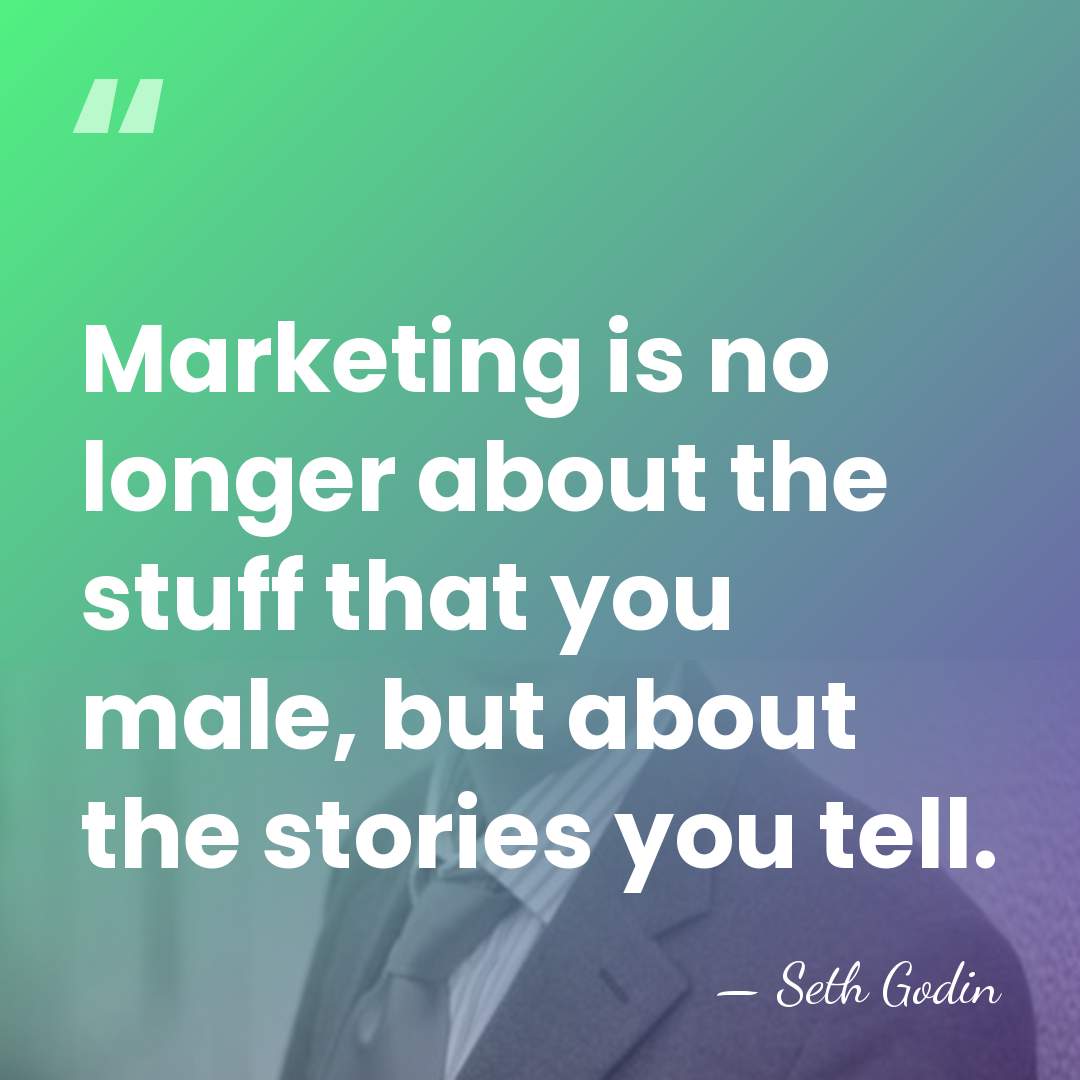 Marketing is no longer about the stuff that you male, but about&hellip; - Seth Godin