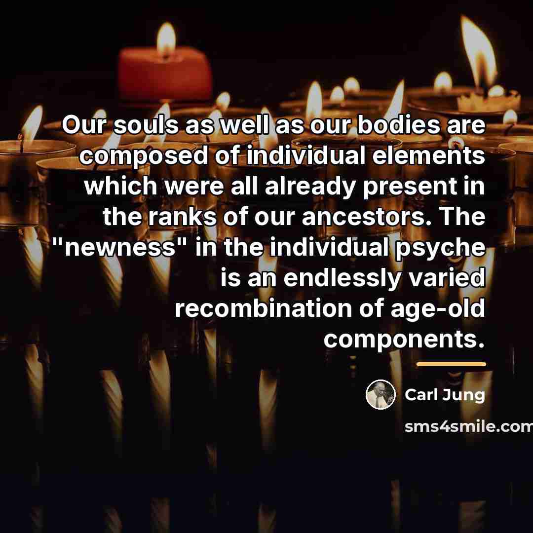 “Our souls as well as our bodies are composed of…” quote by Carl Jung