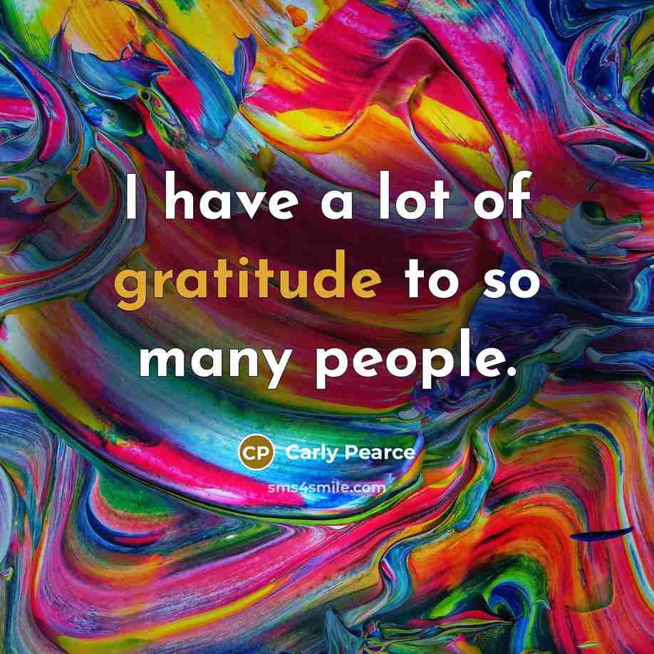 “I have a lot of gratitude to so many people.…” quote by Carly Pearce