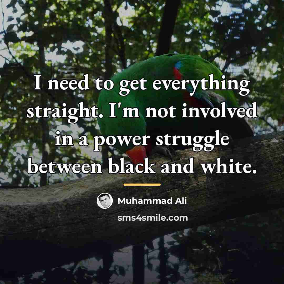 “I need to get everything straight. I'm not involved in…” quote by Muhammad Ali