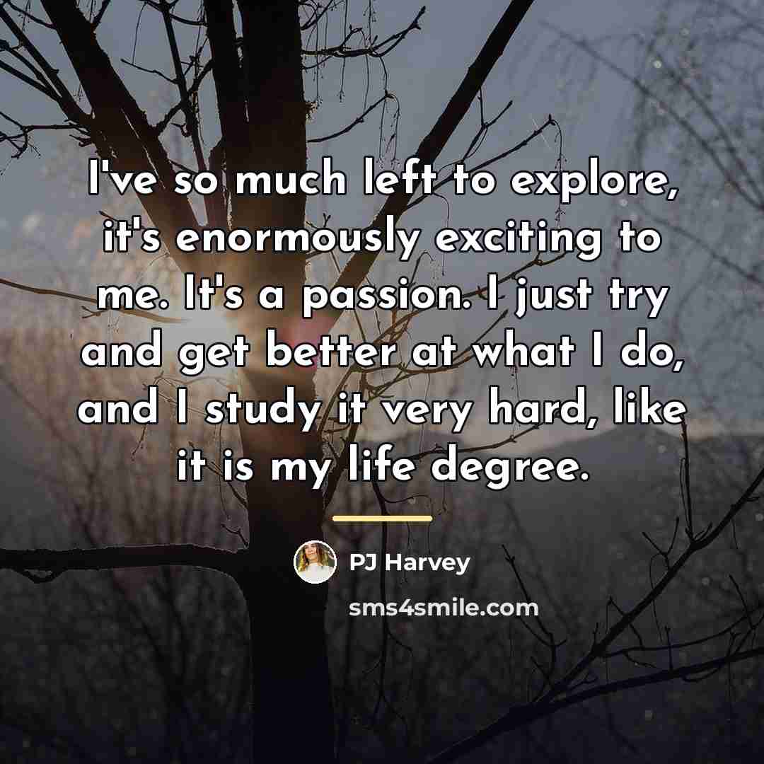 “I've so much left to explore, it's enormously exciting to…” quote by PJ Harvey