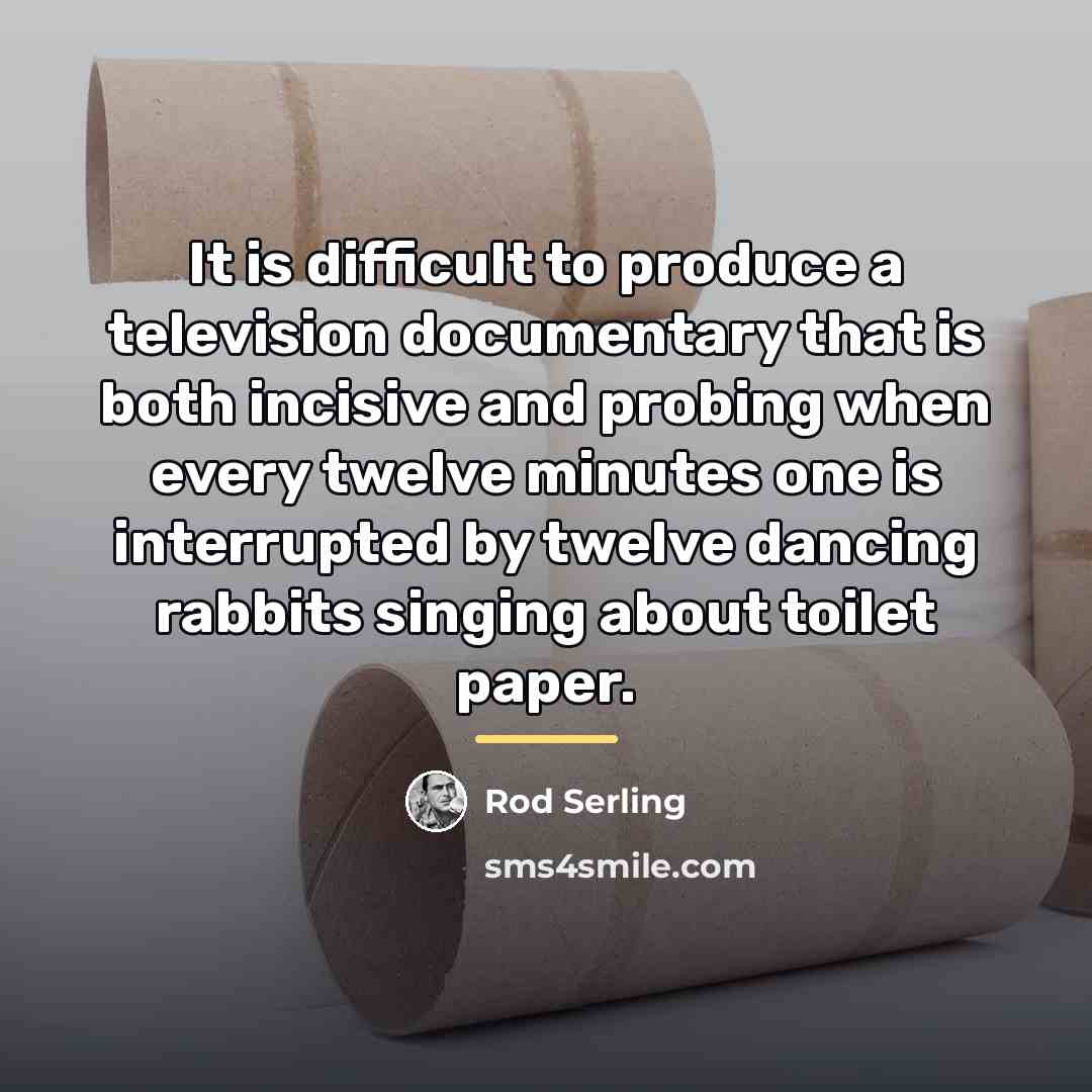 “It is difficult to produce a television documentary that is…” quote by Rod Serling