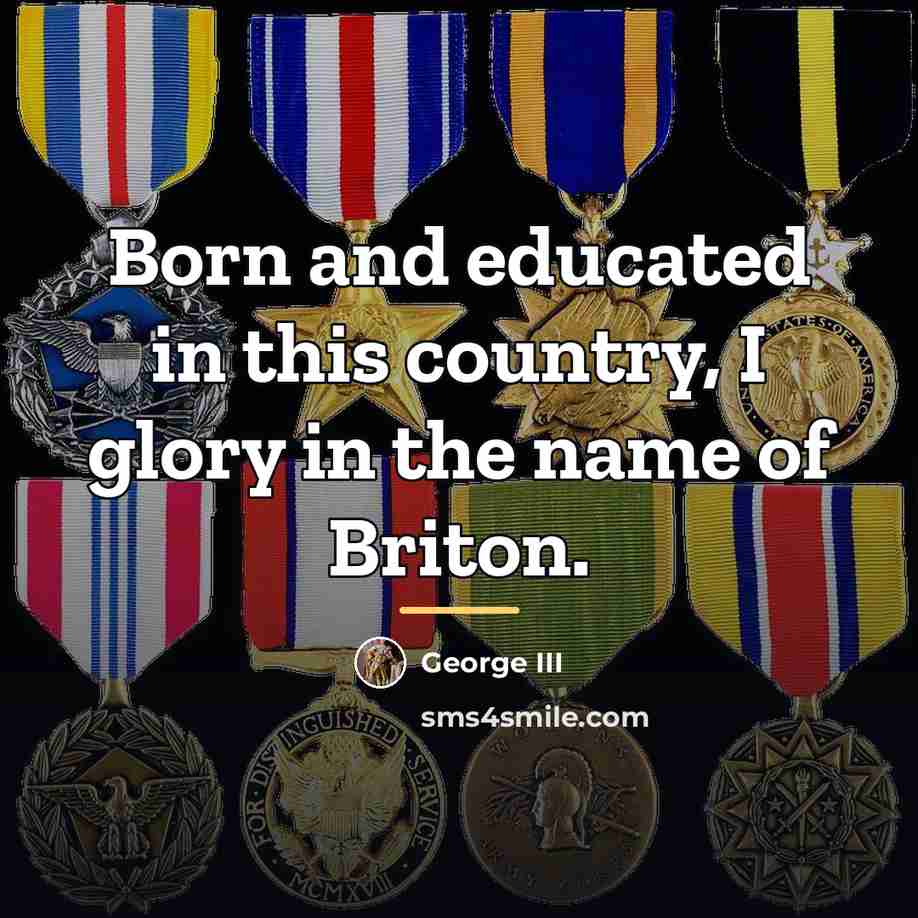 “Born and educated in this country, I glory in the…” quote by George III