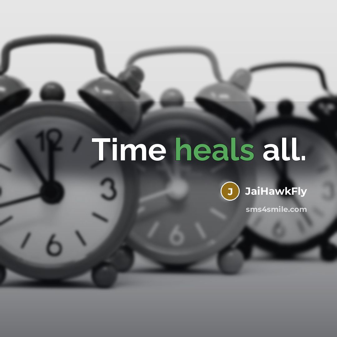 “Time heals all.” quote by JaiHawkFly