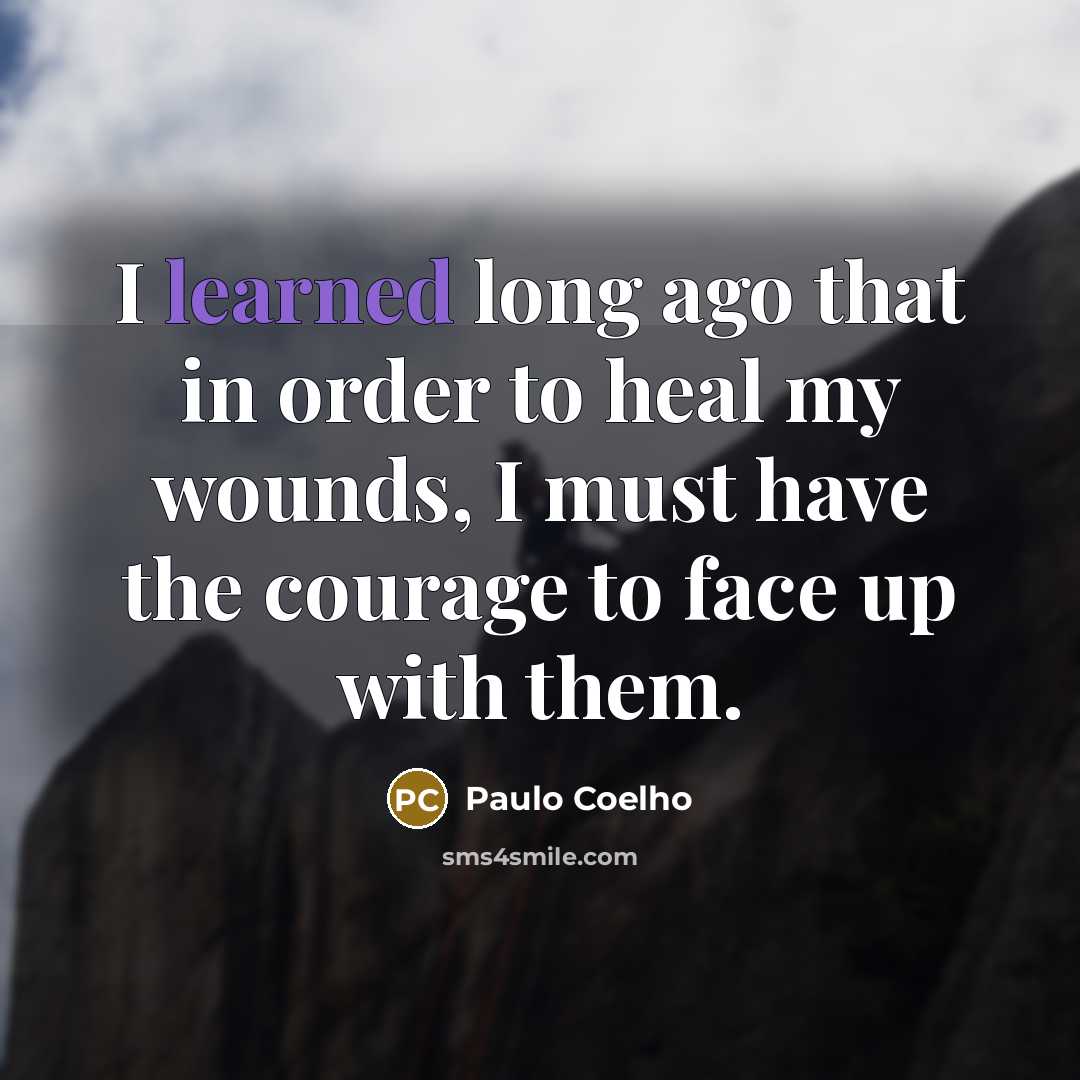 “I learned long ago that in order to heal my…” quote by Paulo Coelho