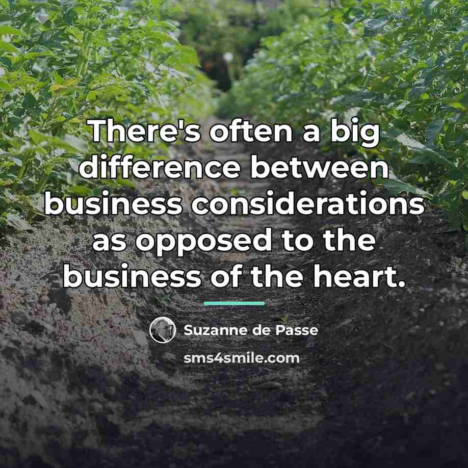 “There's often a big difference between business considerations as opposed…” quote by Suzanne de Passe