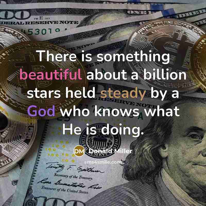 “There is something beautiful about a billion stars held steady…” quote by Donald Miller