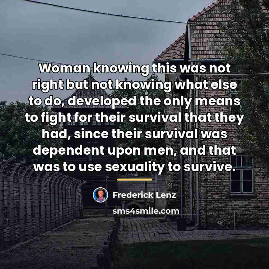 “Woman knowing this was not right but not knowing what…” quote by Frederick Lenz