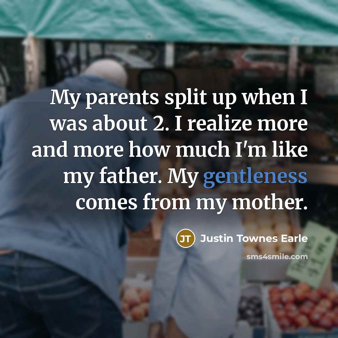“My parents split up when I was about 2. I…” quote by Justin Townes Earle