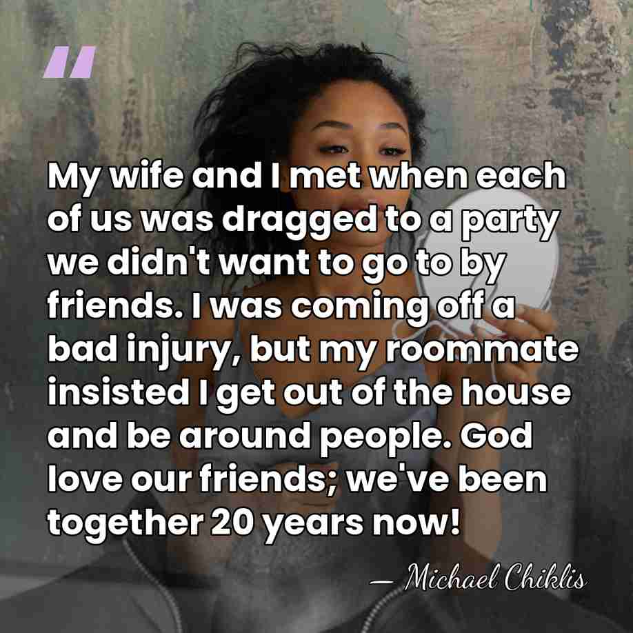 My wife and I met when each of us was dragged to&hellip; - Michael Chiklis