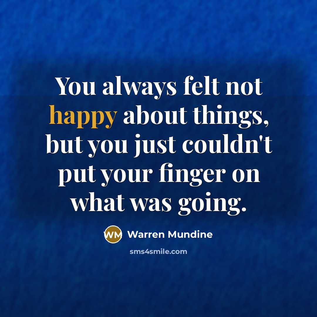 “You always felt not happy about things, but you just…” quote by Warren Mundine