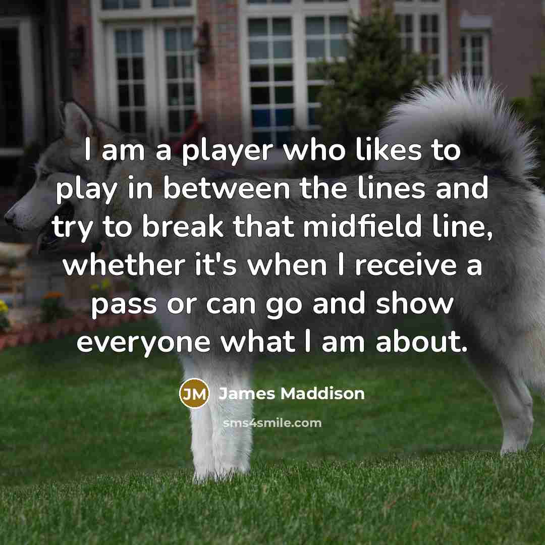 “I am a player who likes to play in between…” quote by James Maddison