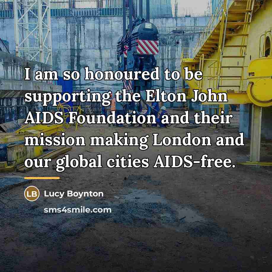 “I am so honoured to be supporting the Elton John…” quote by Lucy Boynton