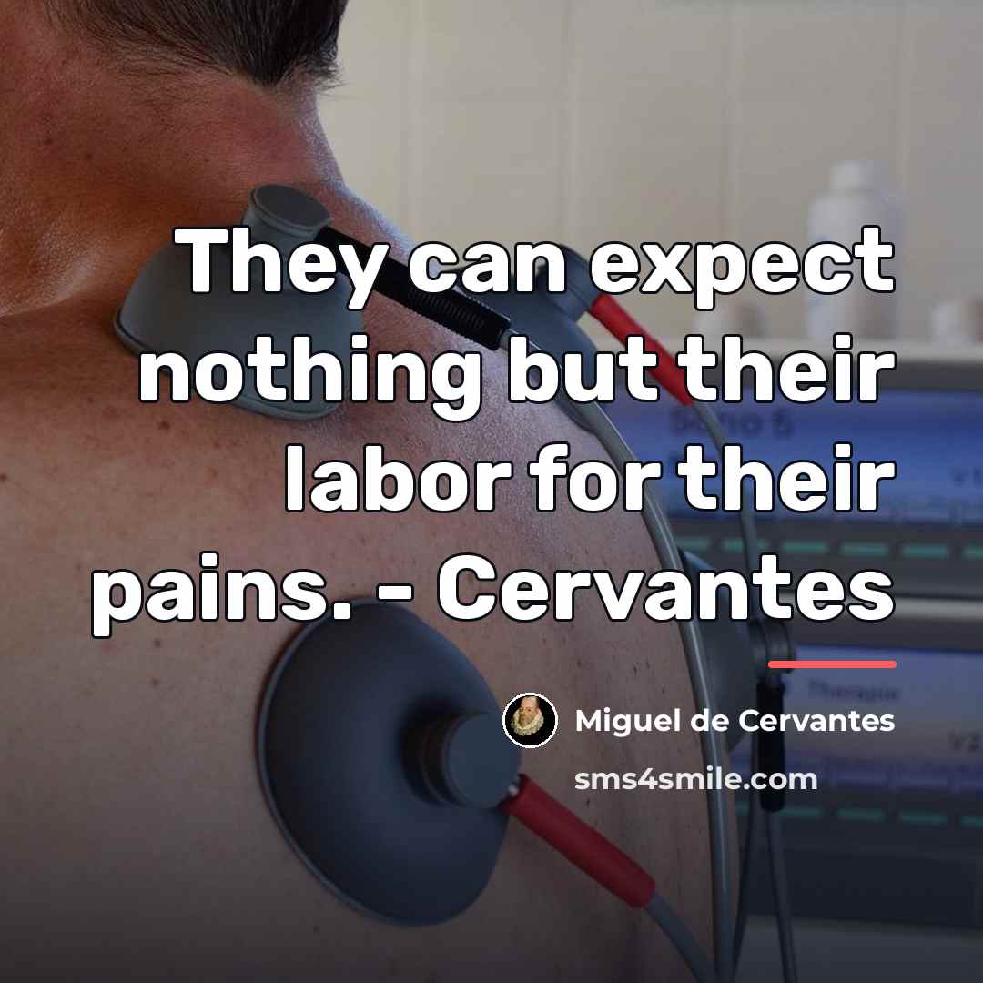 “They can expect nothing but their labor for their pains.…” quote by Miguel de Cervantes