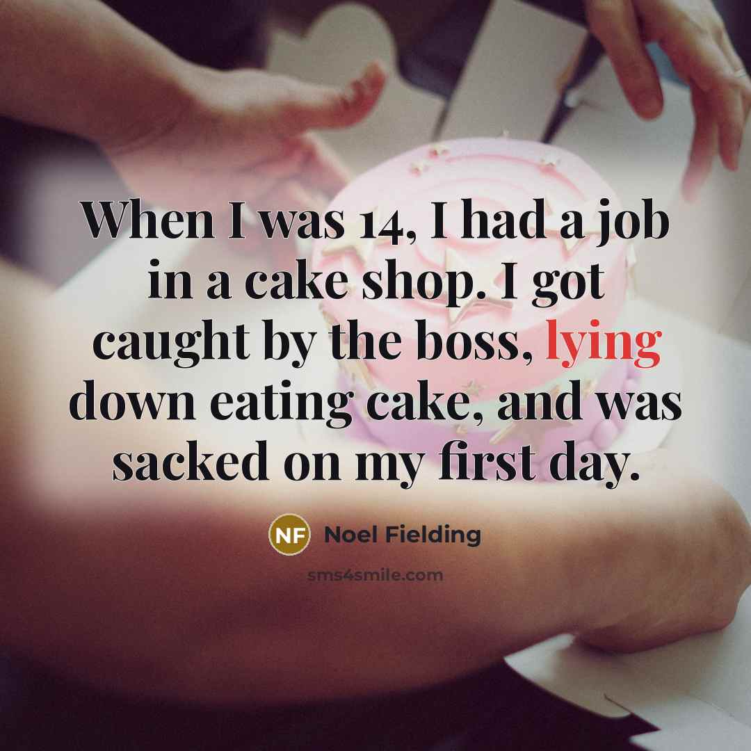 “When I was 14, I had a job in a…” quote by Noel Fielding