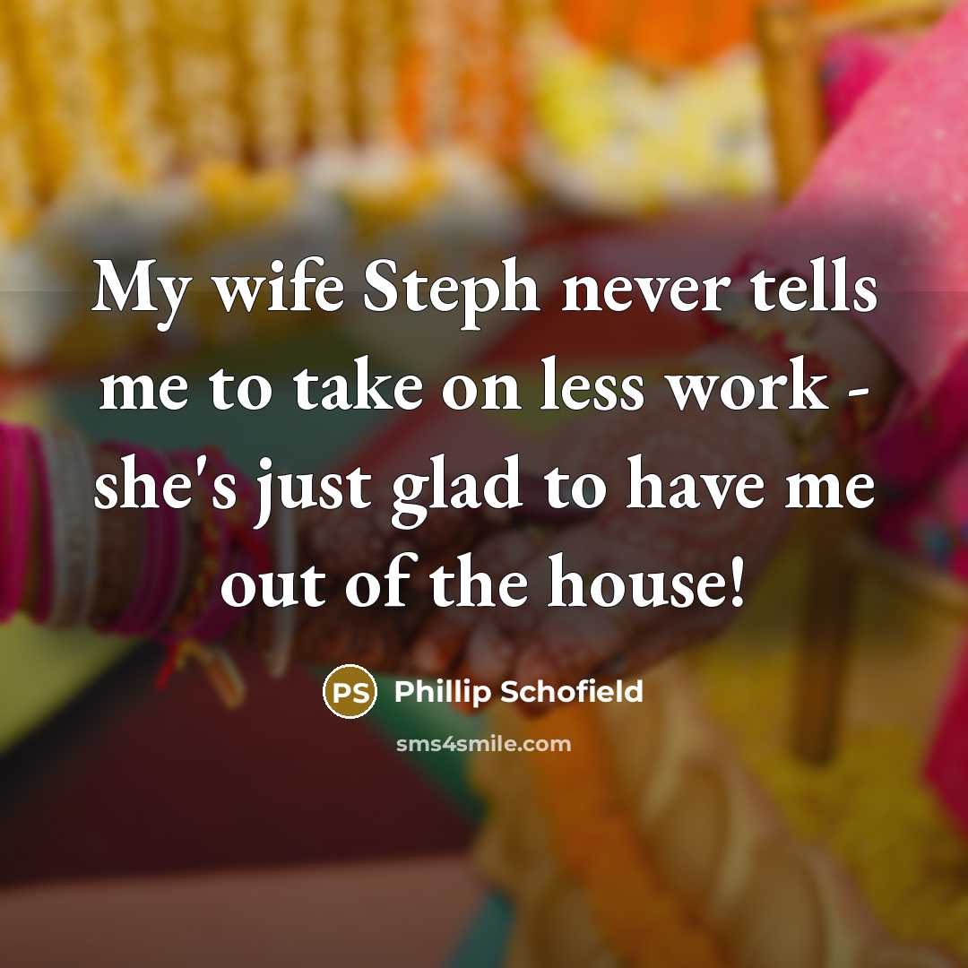 “My wife Steph never tells me to take on less…” quote by Phillip Schofield