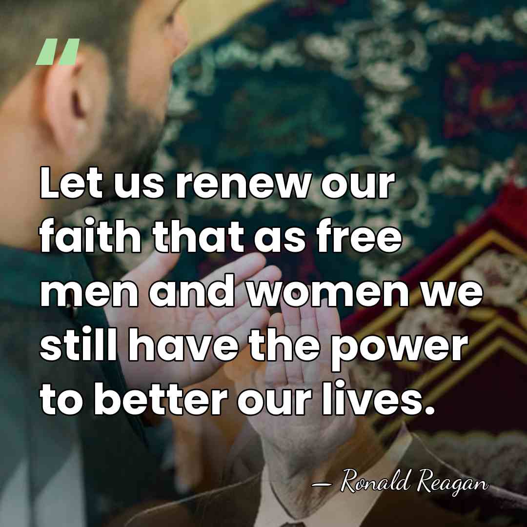 Let us renew our faith that as free men and women we&hellip; - Ronald Reagan