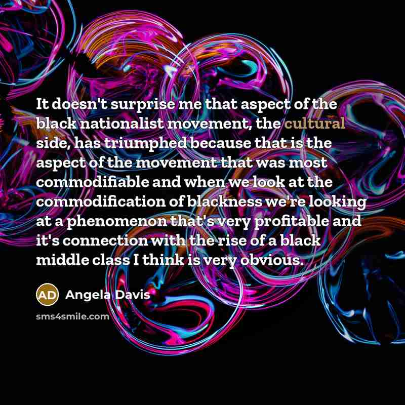 “It doesn't surprise me that aspect of the black nationalist…” quote by Angela Davis