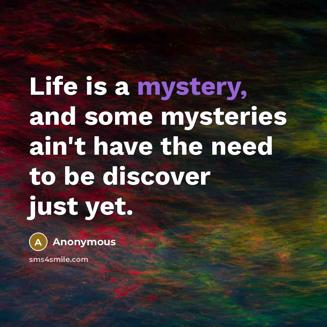 “Life is a mystery, and some mysteries ain't have the…” quote by Anonymous