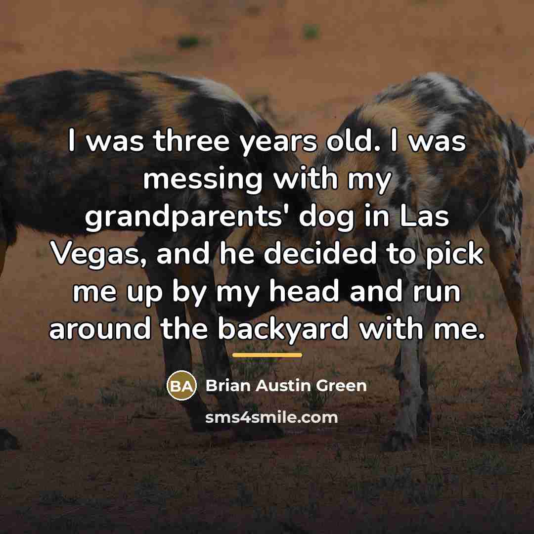 “I was three years old. I was messing with my…” quote by Brian Austin Green