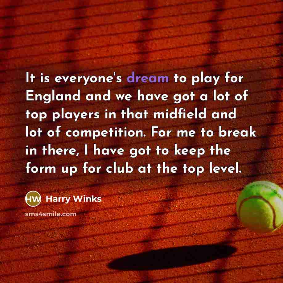 “It is everyone's dream to play for England and we…” quote by Harry Winks