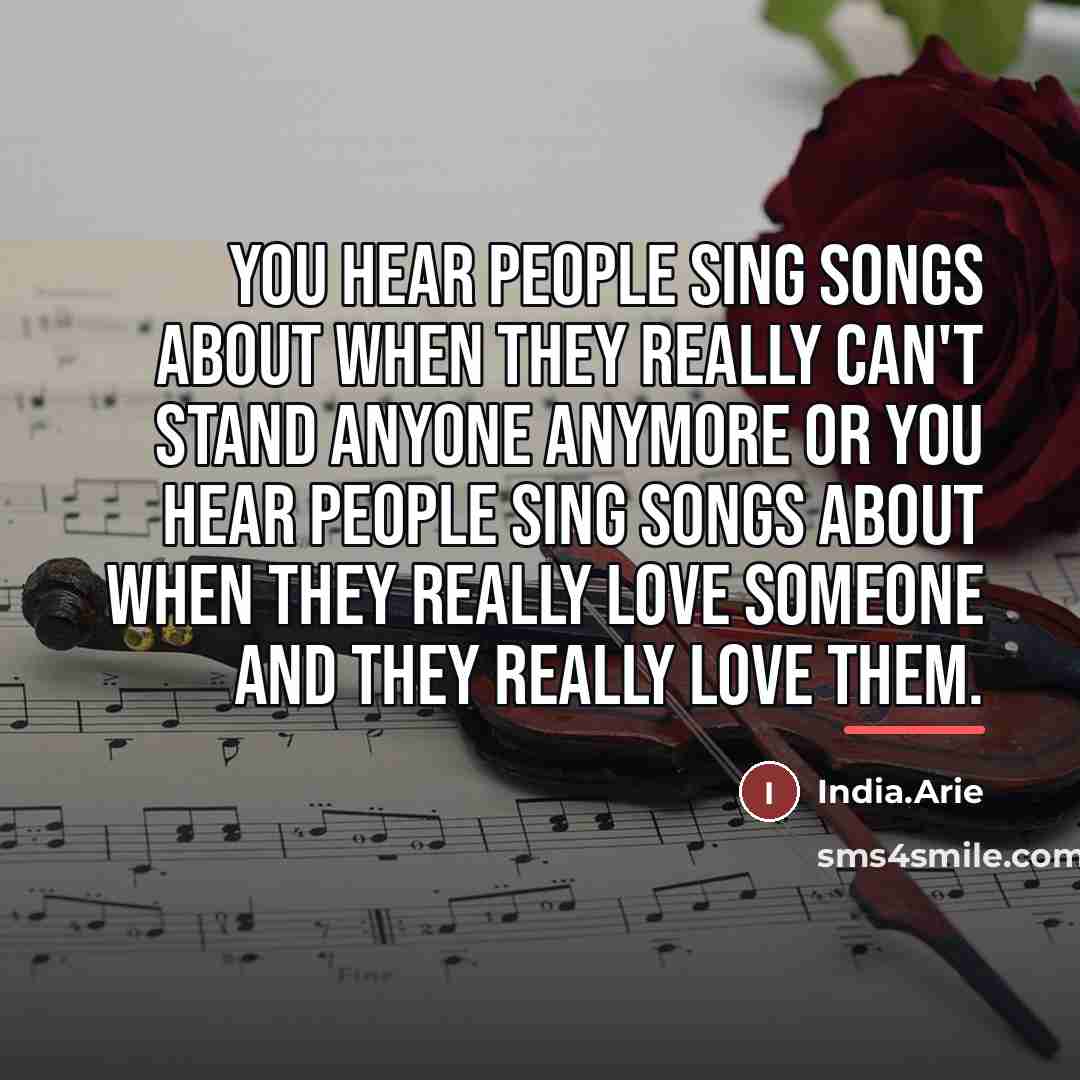 “You hear people sing songs about when they really can't…” quote by India.Arie