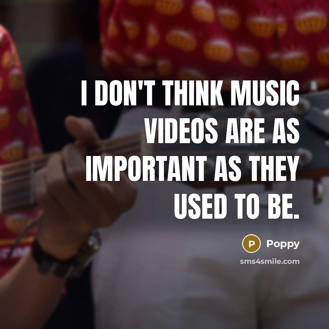 “I don't think music videos are as important as they…” quote by Poppy