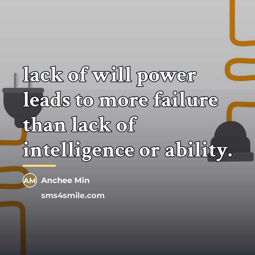 “lack of will power leads to more failure than lack…” quote by Anchee Min