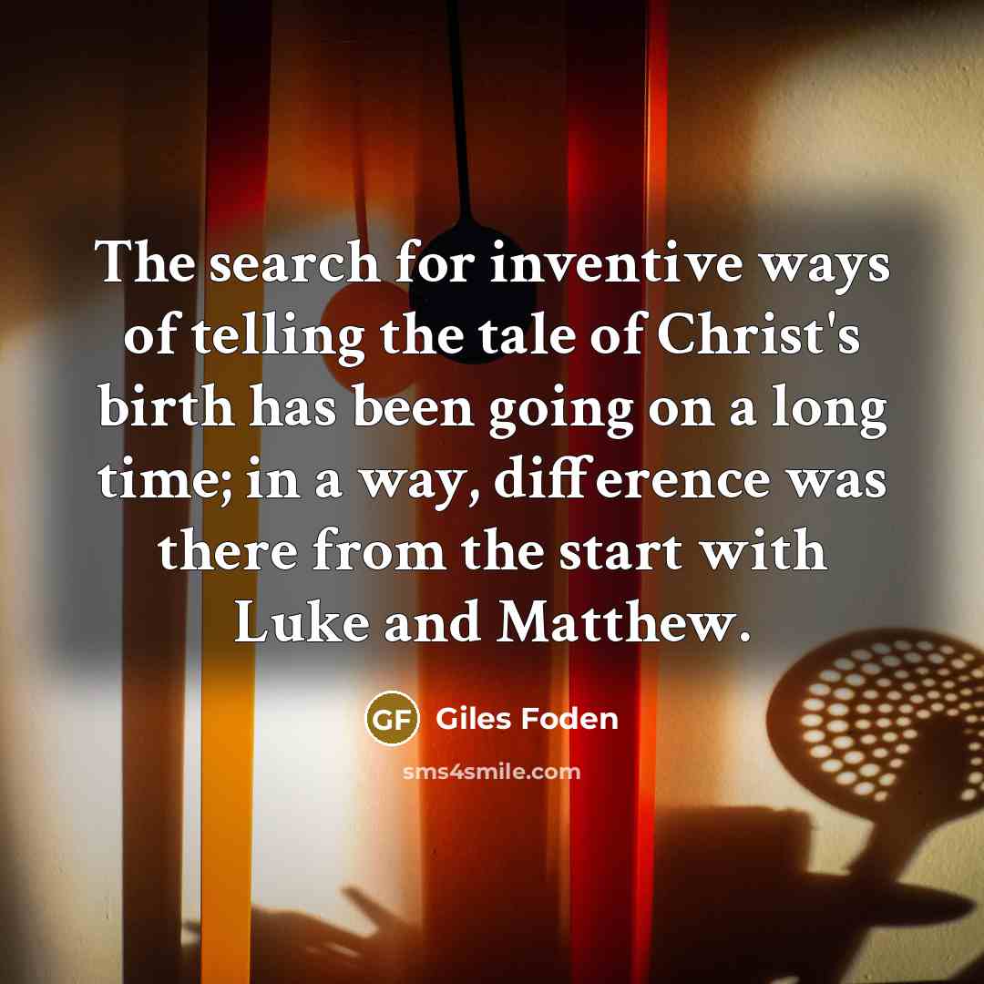 “The search for inventive ways of telling the tale of…” quote by Giles Foden
