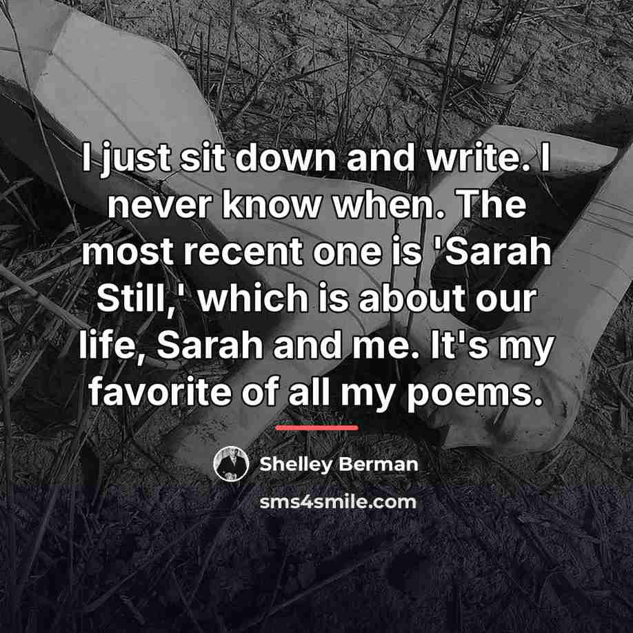 “I just sit down and write. I never know when.…” quote by Shelley Berman