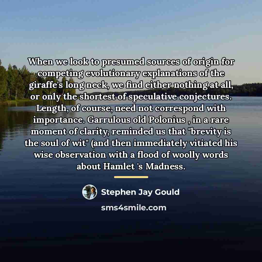 “When we look to presumed sources of origin for competing…” quote by Stephen Jay Gould