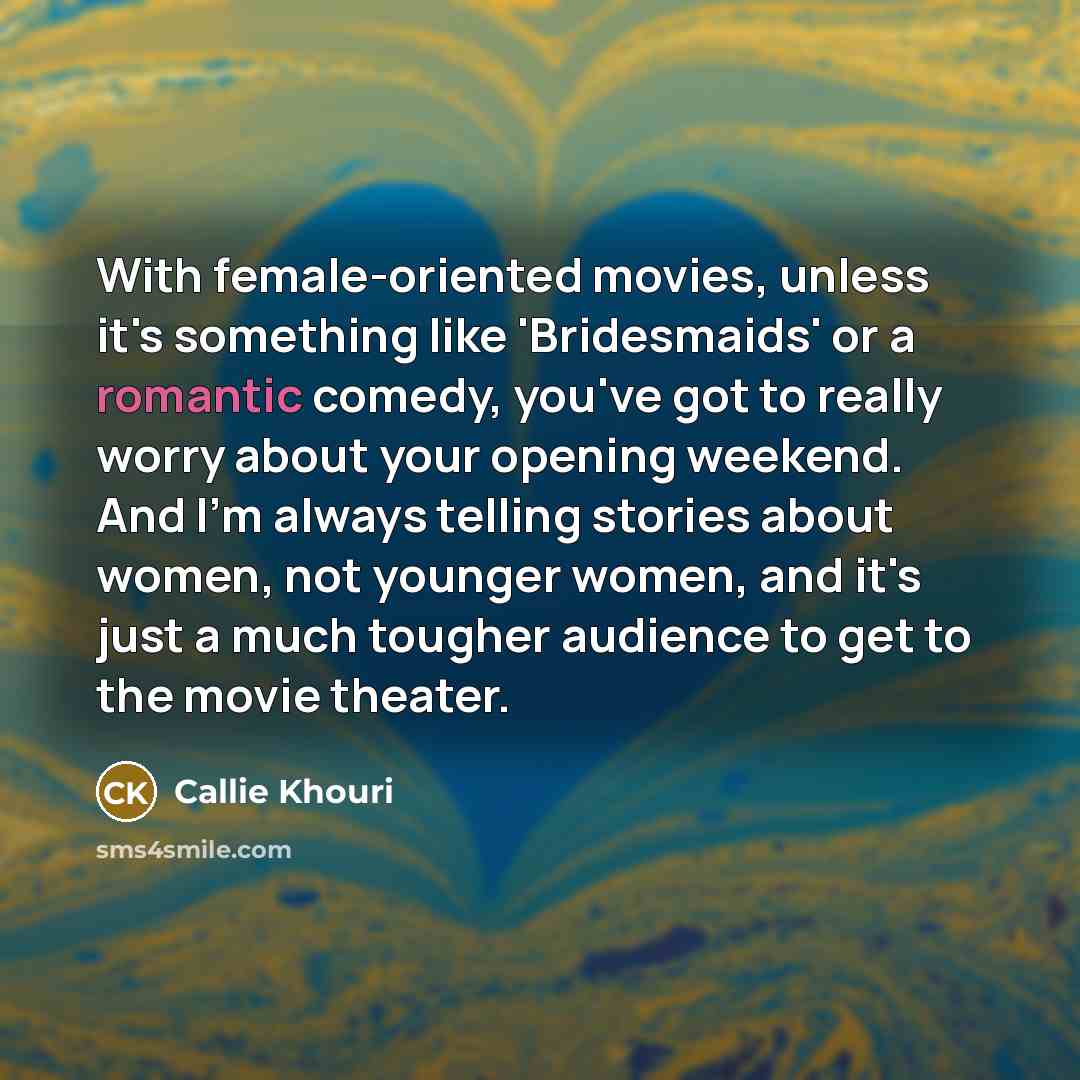 “With female-oriented movies, unless it's something like 'Bridesmaids' or a…” quote by Callie Khouri