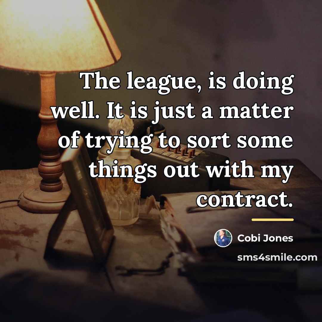 “The league, is doing well. It is just a matter…” quote by Cobi Jones