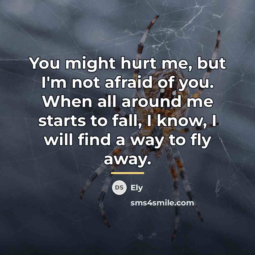 “You might hurt me, but I'm not afraid of you.…” quote by Ely