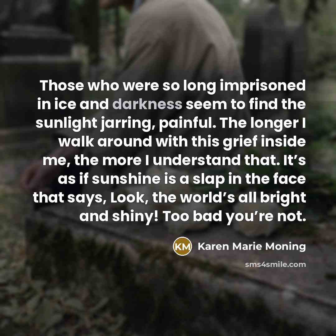 “Those who were so long imprisoned in ice and darkness…” quote by Karen Marie Moning